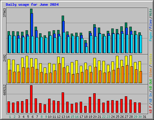 Daily usage for June 2024