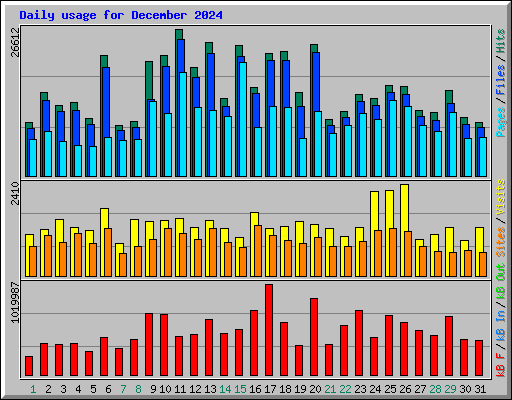 Daily usage for December 2024