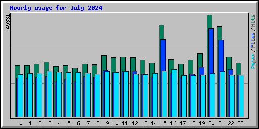 Hourly usage for July 2024