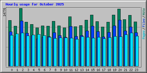 Hourly usage for October 2025
