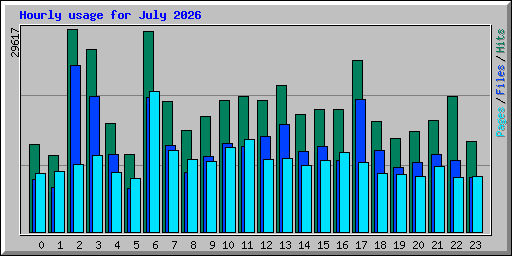 Hourly usage for July 2026