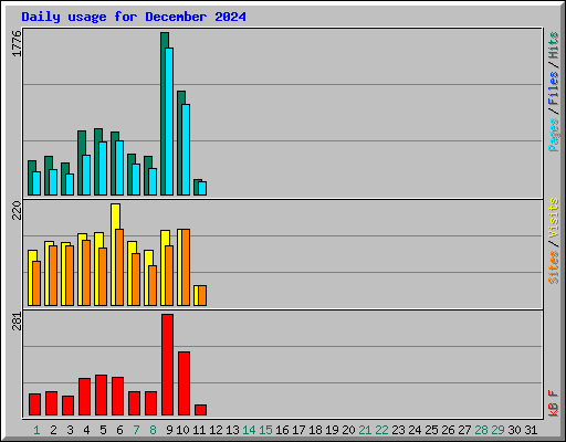 Daily usage for December 2024