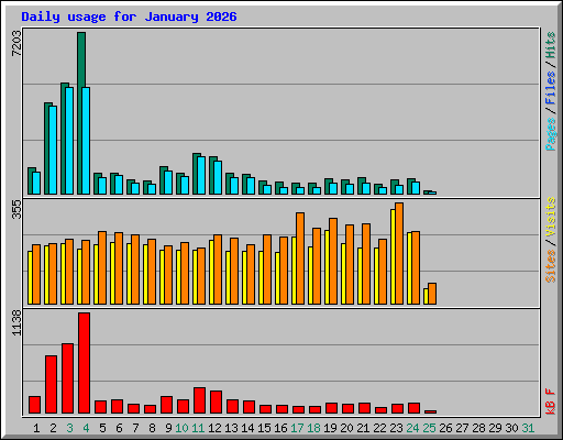 Daily usage for January 2026