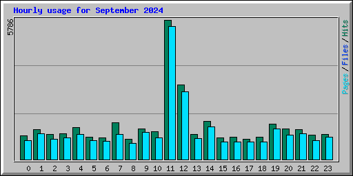 Hourly usage for September 2024