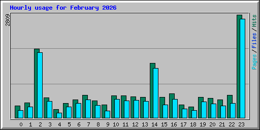Hourly usage for February 2026