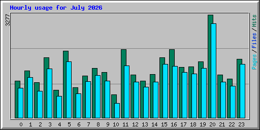 Hourly usage for July 2026